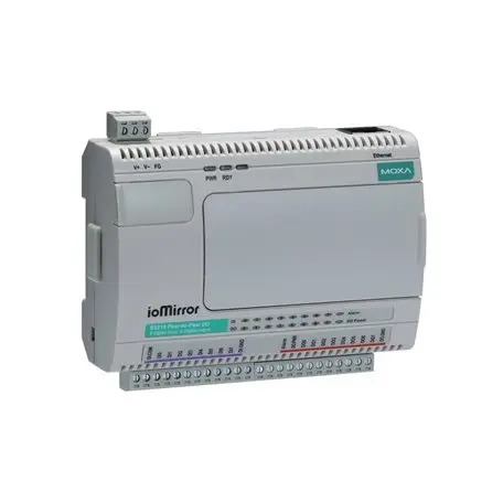 Produktfoto 1 von MOXA ioMirror E3200 Ethernet-Fernbedienung für 8 digitale Eingänge und 8 digitale Ausgänge Digital Eingang ioMirror