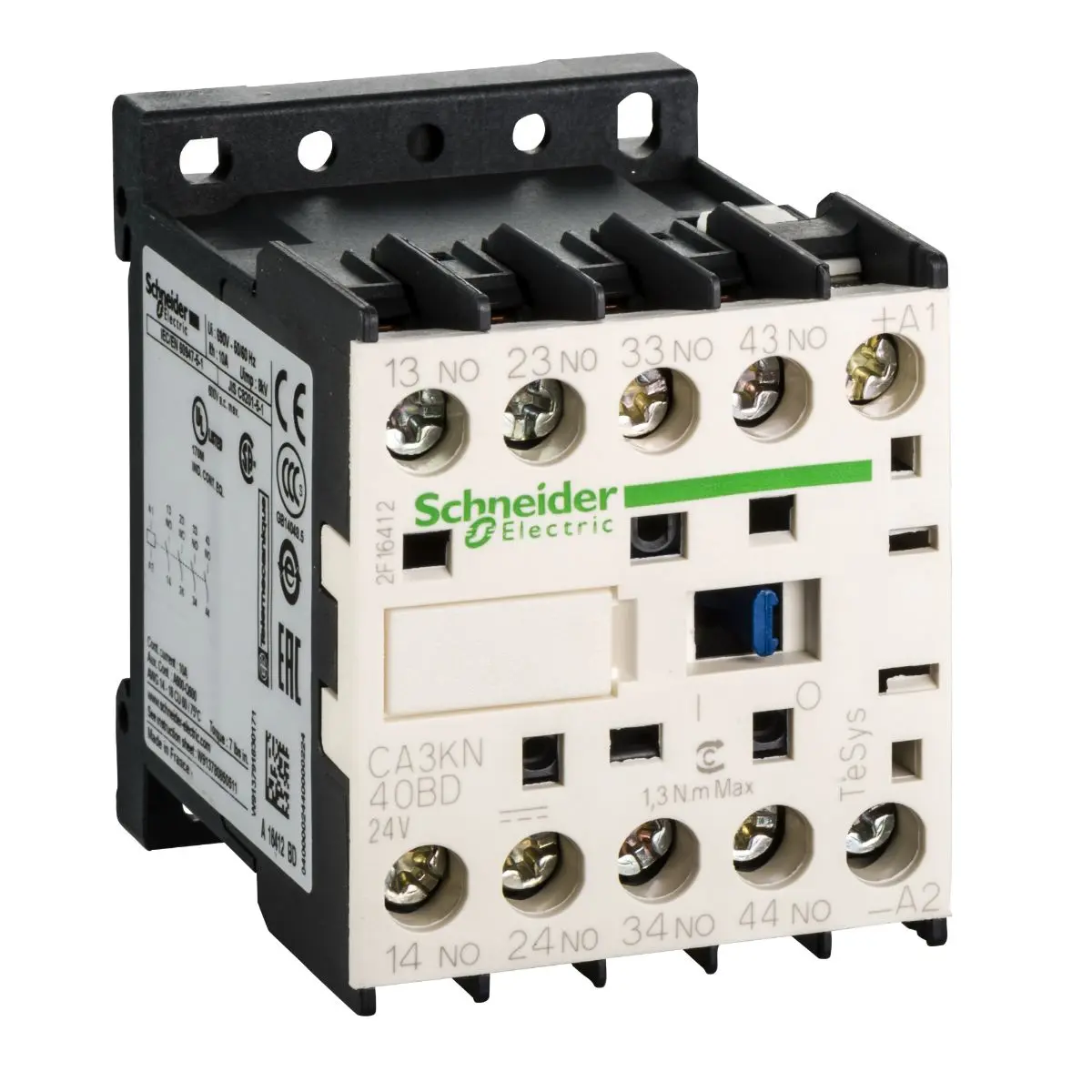 Produktfoto 1 von Schneider Electric TeSys Steuerrelais 3 W 2 Schließer/2 Öffner, 110V dc / 10 A x 58 mm