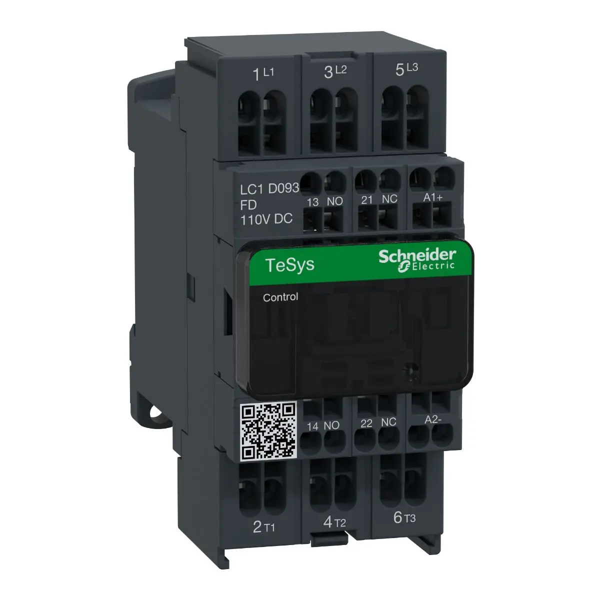 Produktfoto 1 von Schneider Electric LC1D Schütz 110 V dc-Spule, 3-polig, 690V / 9 A 110 V 1 Schließer/1 Öffner Wechslerkontakt