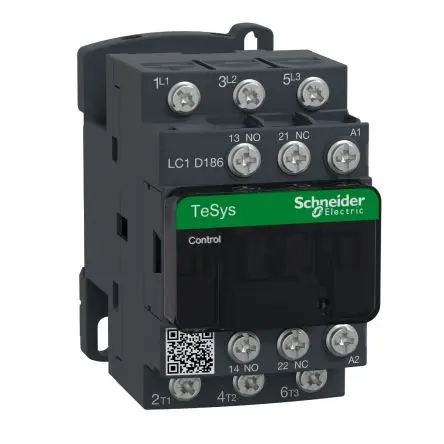 Produktfoto 1 von Schneider Electric TeSyS D Schütz 220V ac-Spule, 3-polig, 690V / 18 A 7.5 kW 1 Schließer/1 Öffner Motorsteuerung,