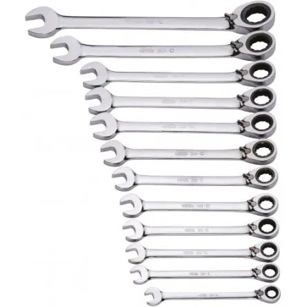Produktfoto 1 von SAM Schraubenschlüssel Ratschen-Maulschlüssel, Ratsche Griff, Backenweite 19 mm, / Länge 290mm