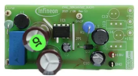Produktfoto 1 von Infineon CoolSET ICE5BR3995BZ Evaluierungsplatine Abwärtswandler, EVAL_5BR3995BZ_BUCK1 Buck Schaltregler, für
