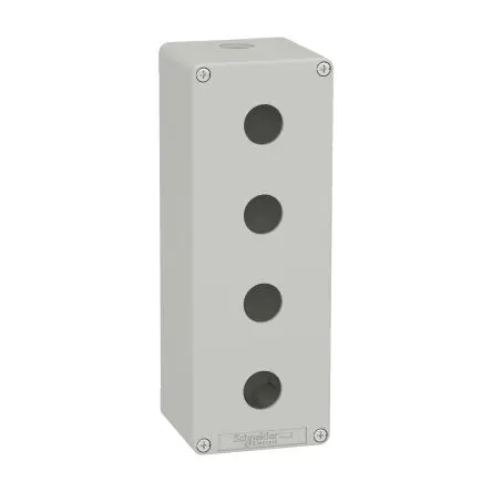 Produktfoto 1 von Schneider Electric Harmony Leere Steuerstation, 4 x Ø 22 mm, Grau, Zinkdruckguss, IP65