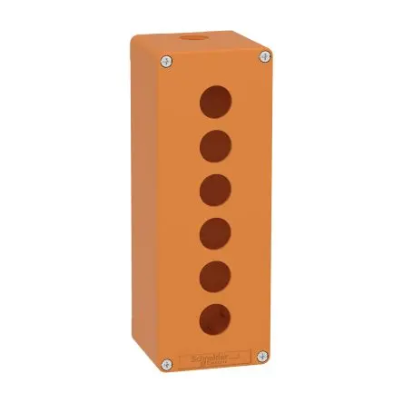 Produktfoto 1 von Schneider Electric XAPO Leere Steuerstation, 6 x Ø 22mm, Orange, Die Cast Zinc