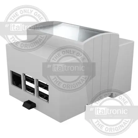 Produktfoto 1 von Italtronic Elektronikgehäuse, Geh.Mat. Polycarbonat, ABS 55 mm, Gehäuse 90.5 mm, Grau, feste Oberteil 71mm, Serie ODROID