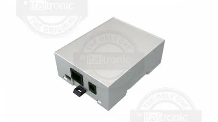 Produktfoto 1 von Italtronic Elektronikgehäuse, Geh.Mat. Polycarbonat, ABS 32 mm, Gehäuse 90 mm, Grau, feste Oberteil 71mm, Serie