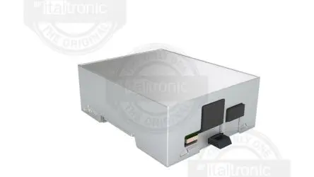 Produktfoto 1 von Italtronic Elektronikgehäuse, Geh.Mat. Polycarbonat, ABS 32 mm, Gehäuse 90 mm, Grau, feste Oberteil 74mm, Serie