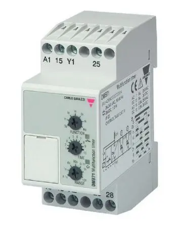 Produktfoto 1 von Carlo Gavazzi DMB Zeitrelais, DIN-Hutschiene 240 V dc 240V ac, 0.1 to 360000 s, 2 Kont. Multifunktion, 1-poliger