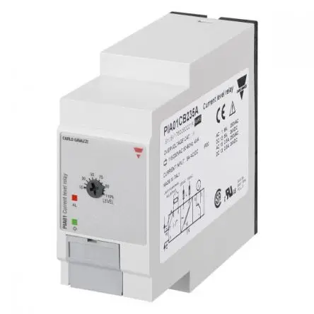 Produktfoto 1 von Carlo Gavazzi Überwachungsrelais 1-phasig, 1-poliger Umschalter 0,5 bis 5 A, 230V ac
