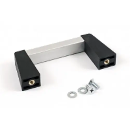 Hammond Schwarz pulverbeschichtet Klar, Grau, Schwarz Kunststoff, Aluminium Möbelgriffe, L 96 mm H 13 mm B 42 mm