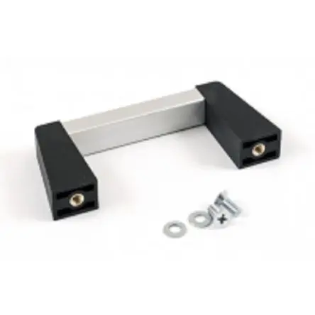 Produktfoto 1 von Hammond Schwarz pulverbeschichtet Klar, Grau, Schwarz Kunststoff, Aluminium Möbelgriffe, L 96 mm H 13 mm B 42mm