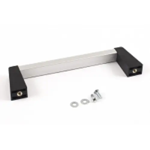 Produktfoto 1 von Hammond Schwarz pulverbeschichtet Schwarz Aluminium, Schwarzer Kunststoff Möbelgriffe, L 154 mm H 14 mm B 42 mm