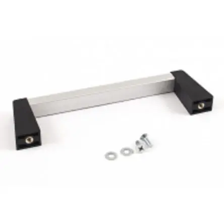 Produktfoto 1 von Hammond Schwarz pulverbeschichtet Schwarz Aluminium, Schwarzer Kunststoff Möbelgriffe, L 154 mm H 14 mm B 42mm