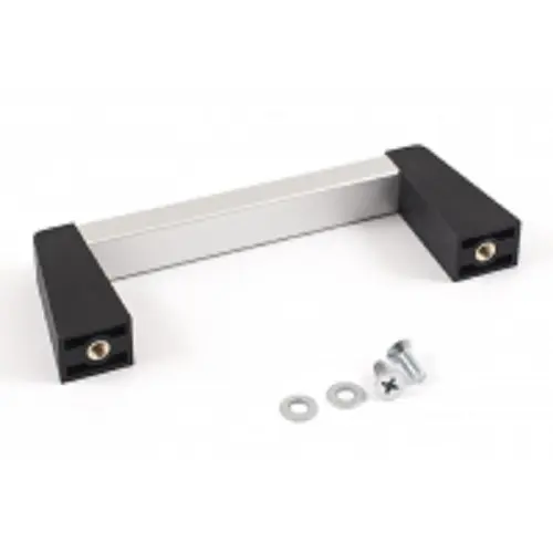 Produktfoto 1 von Hammond Schwarz pulverbeschichtet Schwarz Kunststoff, Aluminium Möbelgriffe, L 121 mm H 14 mm B 42 mm