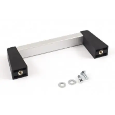 Produktfoto 1 von Hammond Schwarz pulverbeschichtet Schwarz Kunststoff, Aluminium Möbelgriffe, L 121 mm H 14 mm B 42mm