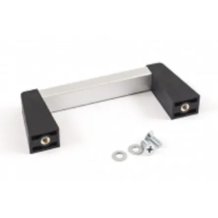 Produktfoto 1 von Hammond Schwarz pulverbeschichtet Schwarz Aluminium, Kunststoff Möbelgriffe, L 108 mm H 14 mm B 42mm