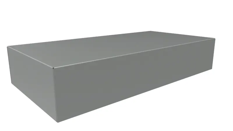 Hammond Typ Gehäuse-Chassis B. 8 in H. 8 in L. 406.4 mm Serie 1441 Stahl Grau