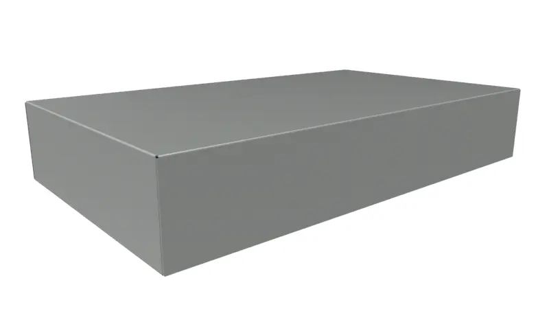 Produktfoto 1 von Hammond Typ Gehäuse-Chassis B. 1 in 14 in H. 10 in L. 431.8 mm Serie 1441 Stahl Grau
