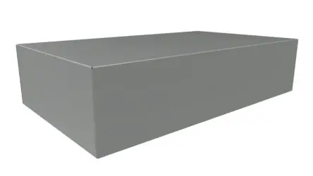 Produktfoto 1 von Hammond Typ Gehäuse-Chassis B. 4Zoll 14 Zoll H. 4 Zoll L. 431.8 mm Serie 1441 Stahl Grau