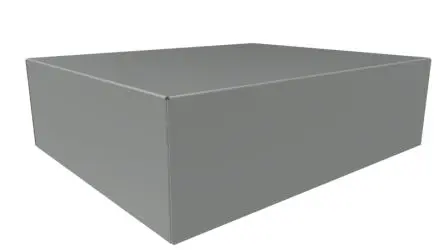 Produktfoto 1 von Hammond Typ Gehäuse-Chassis B. 14Zoll H. 14 Zoll L. 431.8 mm Serie 1441 Stahl Grau