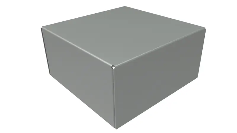 Produktfoto 1 von Hammond Typ Gehäuse-Chassis B. 4 in 14 mm H. 4 in L. 101.6 mm Serie 1441 Stahl Grau