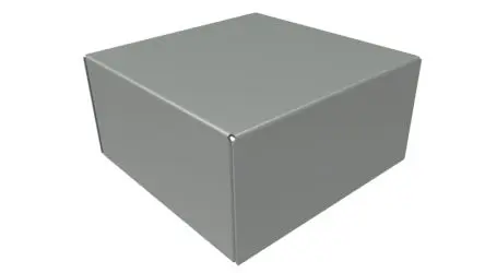 Produktfoto 1 von Hammond Typ Gehäuse-Chassis B. 4Zoll 14 mm H. 4 Zoll L. 101.6 mm Serie 1441 Stahl Grau