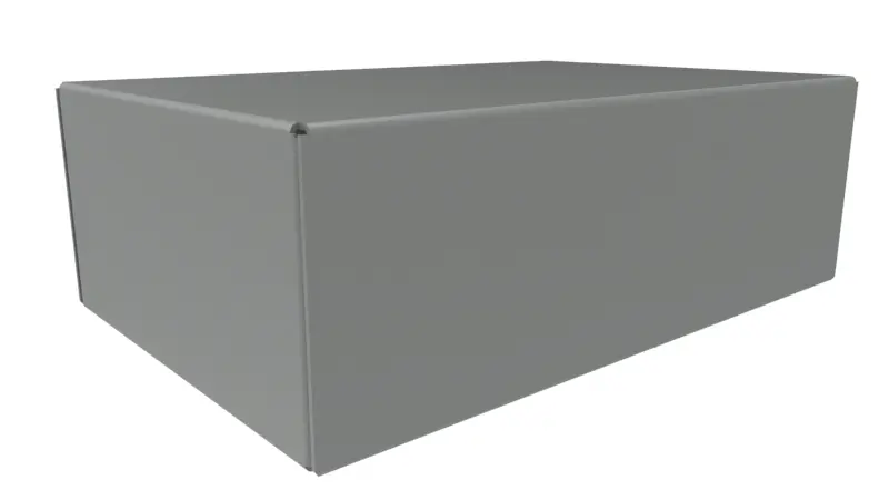 Produktfoto 1 von Hammond Typ Gehäuse-Chassis B. 4 in 14 in H. 4 in L. 152.4 mm Serie 1441 Stahl Grau