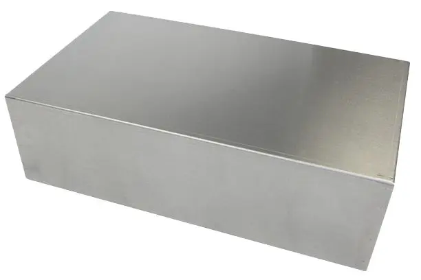 Produktfoto 1 von Hammond 1444; Universalgehäuse; Aluminium; Natursilber Breite 254 mm Höhe 431.8 mm Länge 127 mm