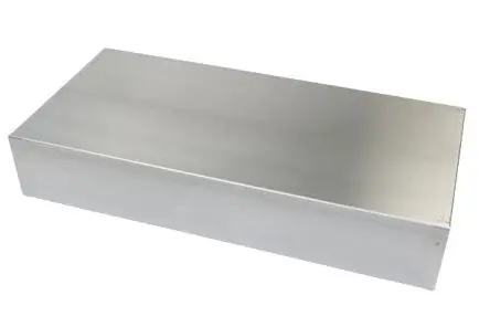 Produktfoto 1 von Hammond 1444; Universalgehäuse; Aluminium; Natursilber Breite 203.2 mm Höhe 431.8 mm Länge 76.2 mm