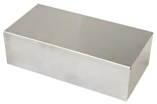 Produktfoto 1 von Hammond 1444; Universalgehäuse; Aluminium; Natursilber Breite 127 mm Höhe 254 mm Länge 76.2 mm