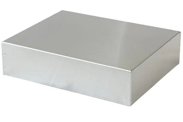 Produktfoto 1 von Hammond 1444; Universalgehäuse; Aluminium; Natursilber Breite 203.2 mm Höhe 254 mm Länge 63.5 mm