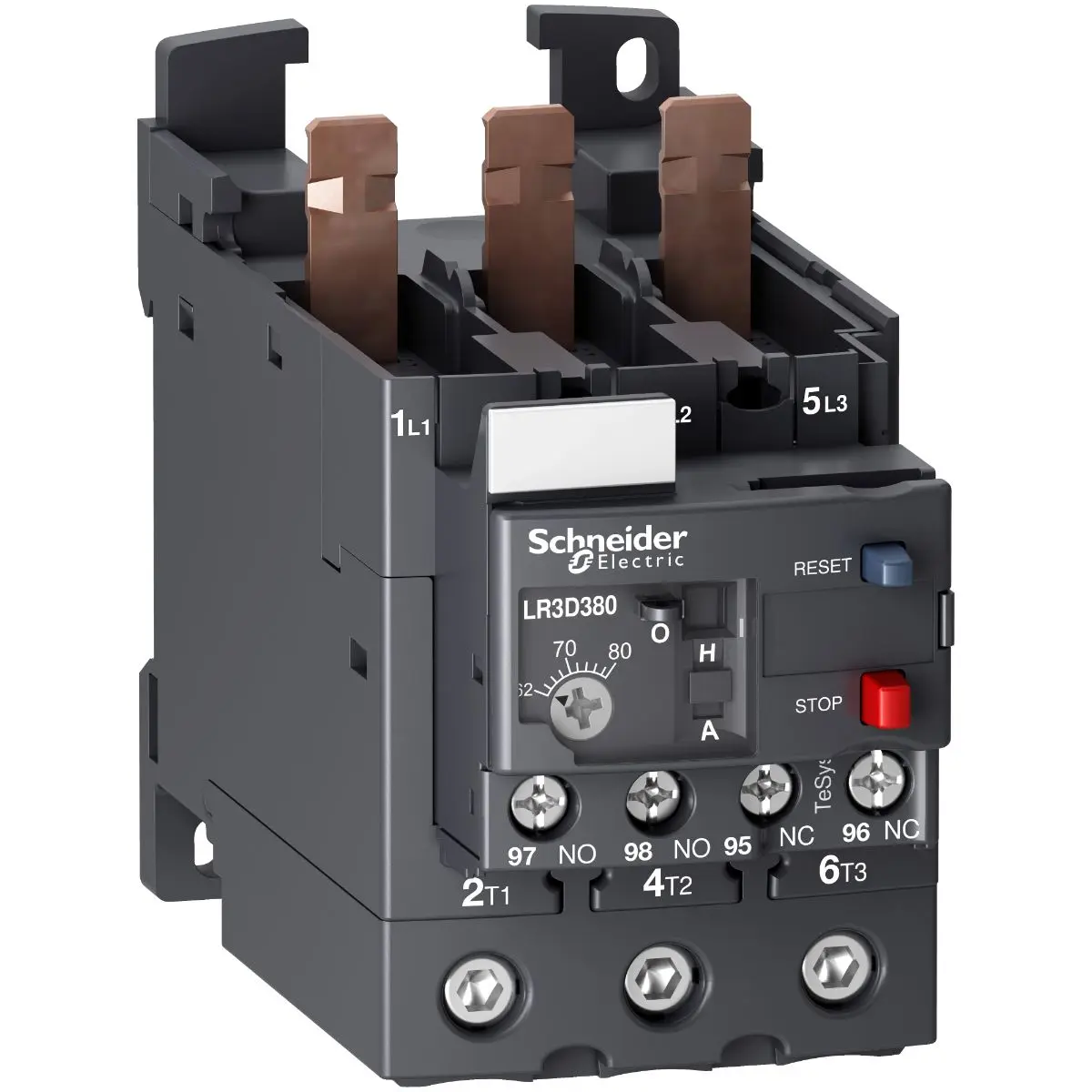 Produktfoto 1 von Schneider Electric Thermisches Überlastrelais, / 70 to 80 A 1 Schließer/1 Öffner, 690V / 10 A, 70 mm x 55 mm
