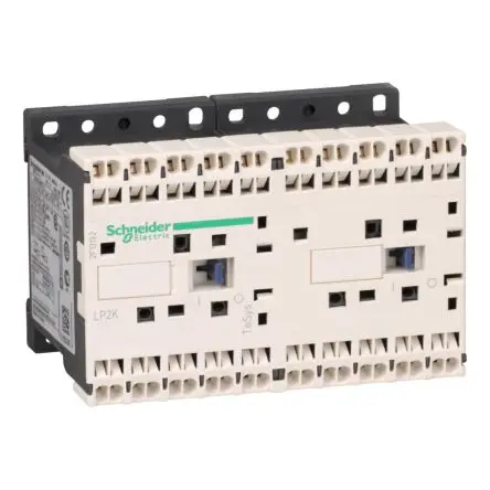 Produktfoto 1 von Schneider Electric TeSyS K Wendeschütz 24V-Spule, 3-polig, 690V / 6 A 24V 1 Schließer/1 Öffner Motorsteuerung, Umkehrend