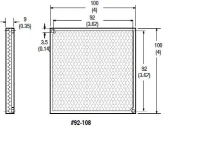Produktfoto 1 von Allen Bradley Reflektor Vierkant x 100 mm