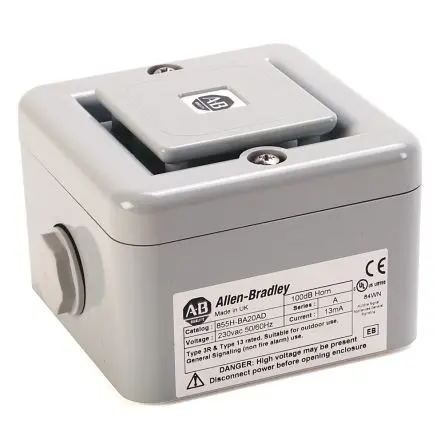Produktfoto 1 von Allen Bradley 855H Signalhorn Zentral, SMD, Panel, Halbbündig 30V IP66 100 dB @ 1m 10-Ton DC