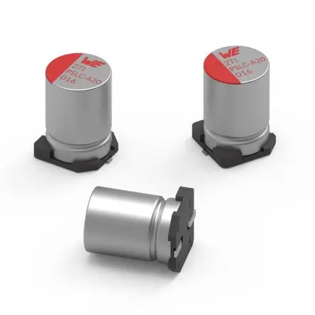 Produktfoto 1 von Würth Elektronik WCAP-PSLC, Oberfläche Polymerkondensator 330 μF ±20 % / 35V dc, -55 °C → 105 °C