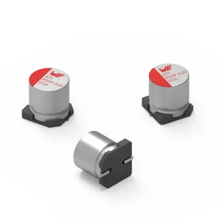 Produktfoto 1 von Würth Elektronik WCAP-PSHP, Oberfläche Polymerkondensator 33 μF ±20 % / 35V dc, Ø 8 mm, -55 °C → 105 °C