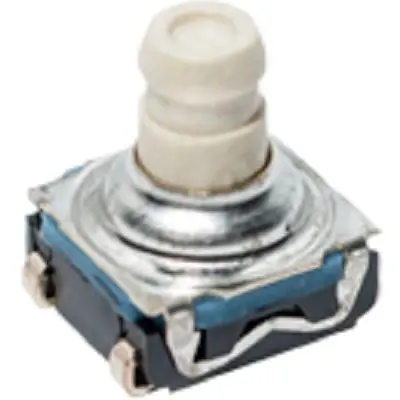 Produktfoto 1 von C & K IP67 Taster SPST Stößel, J-Anschlussdraht 10mA Tastend, AUS 7.7 mm Silber Oberfläche