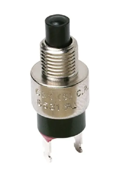 Produktfoto 1 von C & K 85000 Druckschalter Schwarz Aus-Momentan Panel, 1 Schließer / 1 A 28 V dc 120 V ac