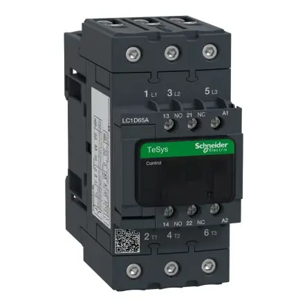Produktfoto 1 von Schneider Electric TeSyS D Schütz 380V ac-Spule, 3-polig, 690V / 65 A 30 kW 1 Schließer/1 Öffner Motorsteuerung