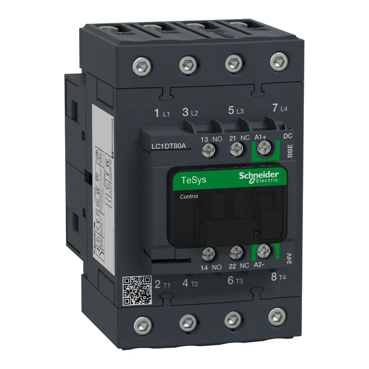 Produktfoto 1 von Schneider Electric LC1D Schütz 24 V dc-Spule, 4-polig, 690V / 1000 A 24 V 1 Schließer/1 Öffner Wechslerkontakt