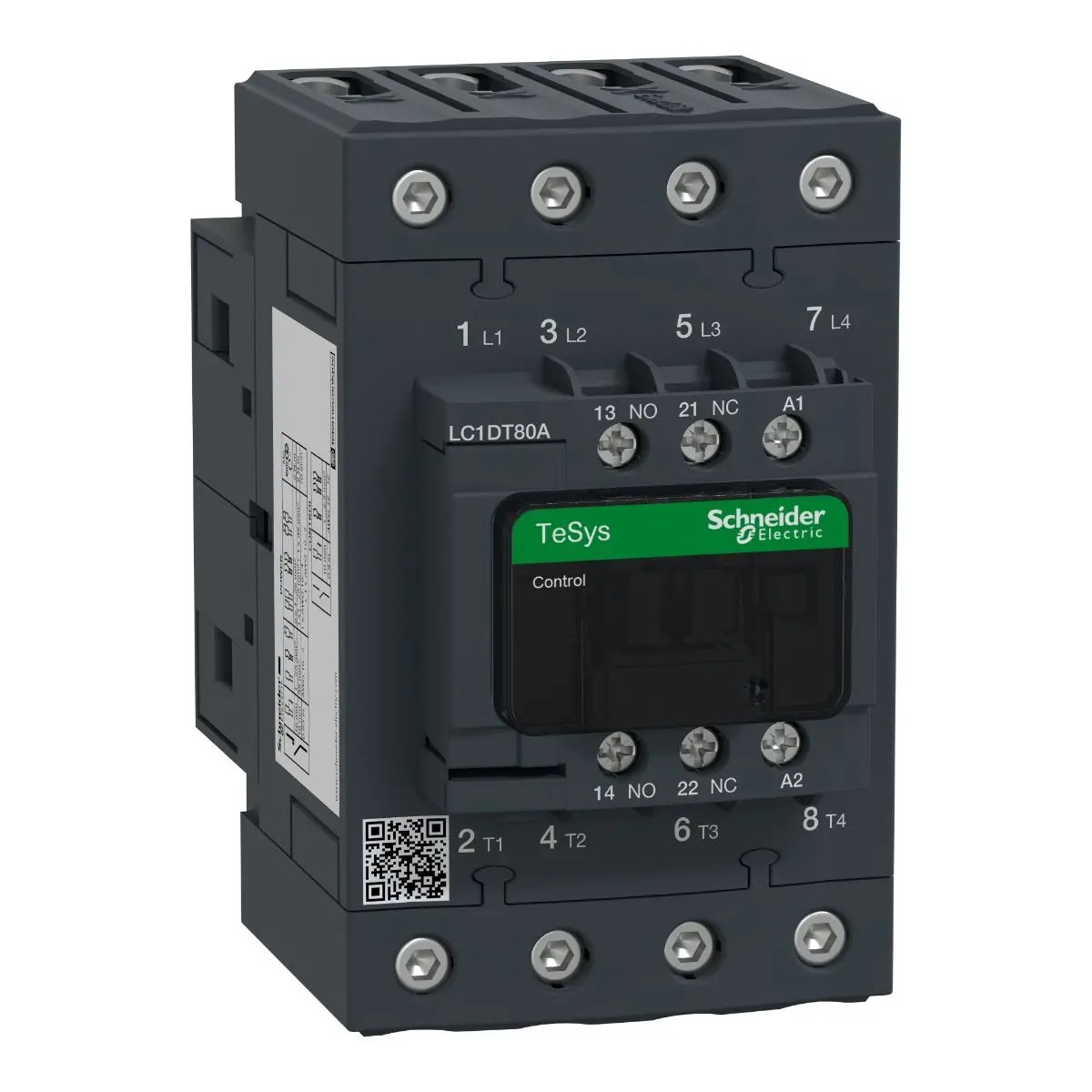 Produktfoto 1 von Schneider Electric TeSys D LC1D Leistungsschütz, 4 -polig / 80 A 1 Schließer, 1 Öffner Wechslerkontakt