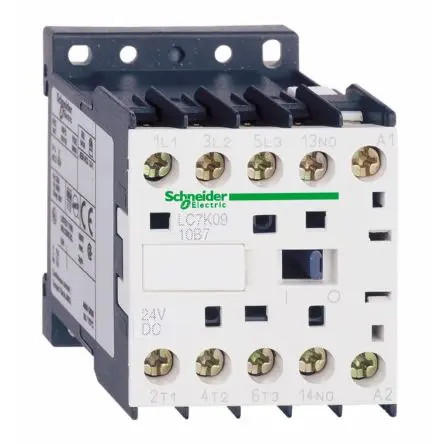 Produktfoto 1 von Schneider Electric TeSyS K Schütz 24V-Spule, 3-polig, 690V / 9 A 1 Schließer/1 Öffner Motorsteuerung,