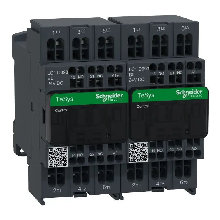 Produktfoto 1 von Schneider Electric LC2D Wendeschütz 115 V ac-Spule, 3-polig / 9 A 2.2 kW 1 Schließer/1 Öffner Umkehrend