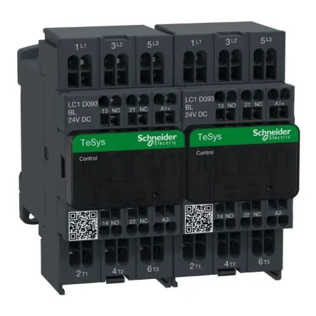 Schneider Electric TeSyS D Wendeschütz 115V ac-Spule, 3-polig / 9 A 2.2 kW 1 Schließer/1 Öffner Motorsteuerung,