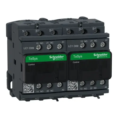 Produktfoto 1 von Schneider Electric LC2D Wendeschütz 24 V-Spule, 3-polig, 690V / 9 A 4 kW 1 Schließer/1 Öffner Umkehrend