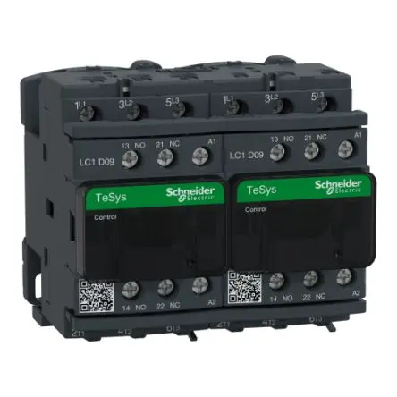 Schneider Electric TeSyS D Wendeschütz 24V-Spule, 3-polig, 690V / 9 A 4 kW 1 Schließer/1 Öffner Motorsteuerung,