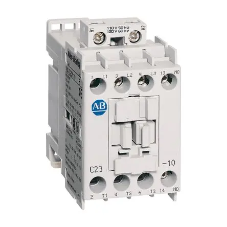 Produktfoto 1 von Allen Bradley 100-C Contactors Schütz 100V ac-Spule, 3-polig / 23 A 1 Öffner 1-Hilfskontakte