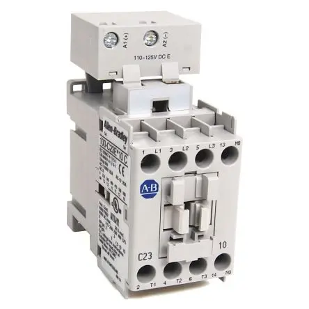 Produktfoto 1 von Allen Bradley 100-C Contactors Schütz 24V dc-Spule, 3-polig / 23 A 11 kW 1 Öffner 1-Hilfskontakte