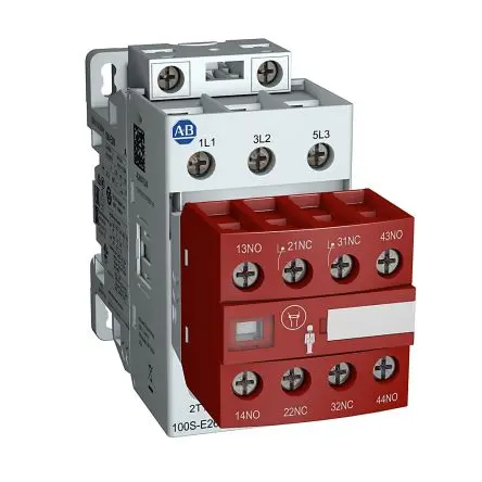 Produktfoto 1 von Allen Bradley 100S-E Safety Contactor Schütz 24V ac, 60 V ac-Spule, 3-polig / 32 A 9 kW 4 Öffner Direct Online